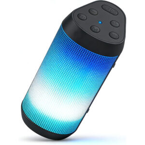 Portable Wireless Bluetooth Speaker with LED Light Modes and Extended Playtime