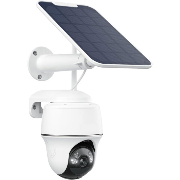 Wireless Solar-Powered Outdoor Security Camera with Pan & Tilt and Night Vision